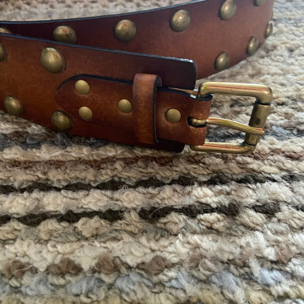 Brand New NOBO Studded Brown Leather Belt XL - Picture 2 of 9